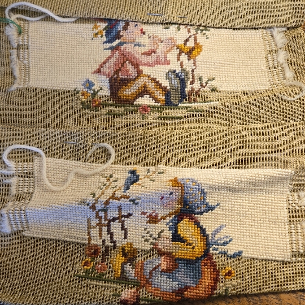 Vintage Handcrafted Needlepoint Tapestry